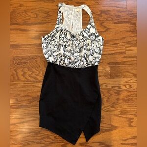 Silence + Noise Monochrome Patterned Dress